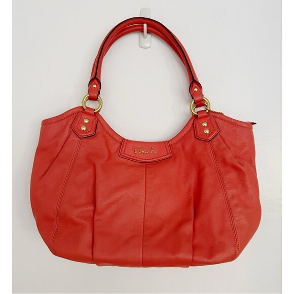 Coach Ashley Leather Tote in Tearose (Peach) with Gold Hardware - Picture 1 of 8